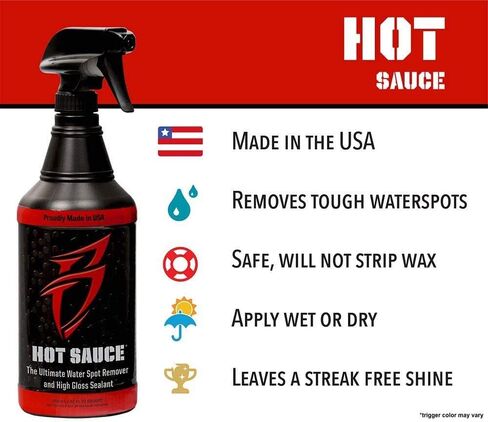 مزيل بقع الماء الصلب الفاخر من Boat Bling Hot Sauce ومعالجة ومنظف زجاجي للصلصة الزجاجية in Kuwait