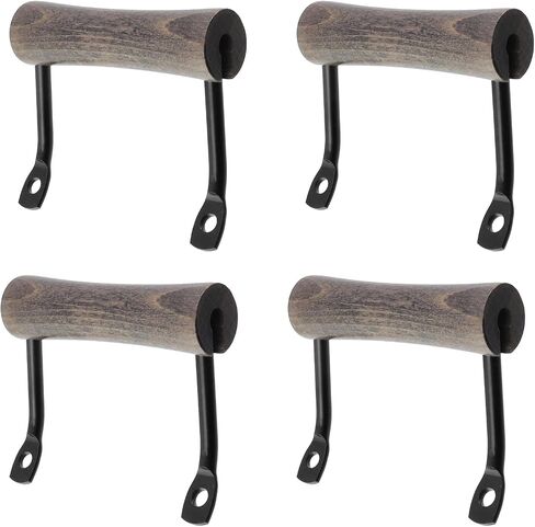 Crapyt Hardware Handle Pull for Trays, Wooden Serving Tray Handles with Screws, Chopping Boards and Wooden Boxes, Cutting Board, 4 Pcs Brown 3.23" × 3.78" in Kuwait