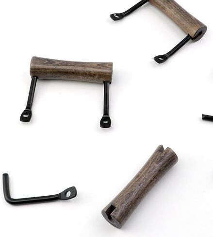 Crapyt Hardware Handle Pull for Trays, Wooden Serving Tray Handles with Screws, Chopping Boards and Wooden Boxes, Cutting Board, 4 Pcs Brown 3.23" × 3.78" in Kuwait