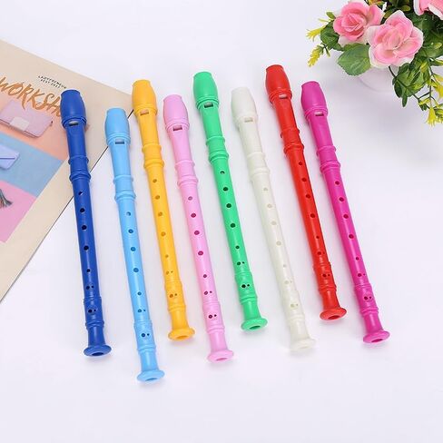 1pc White Plastic Flute Featuring Six Holes in Kuwait