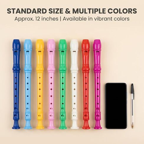 1pc White Plastic Flute Featuring Six Holes in Kuwait