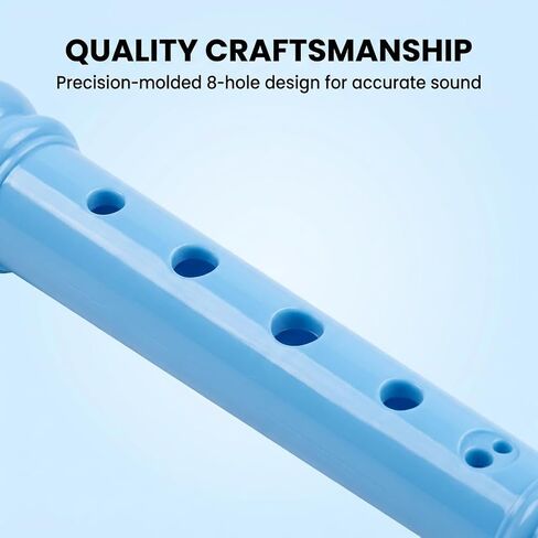 1pc White Plastic Flute Featuring Six Holes in Kuwait