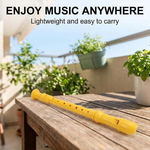 1pc White Plastic Flute Featuring Six Holes in Kuwait