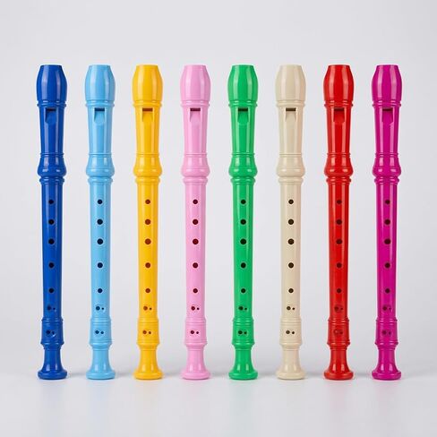 1pc White Plastic Flute Featuring Six Holes in Kuwait