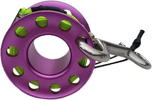 Finger Spool Scuba Diving Reel Stainless Steel Rotary Connector Anti Skid Side Double Ended Snap Clip Suitable for Diving Equipment and Exploration, Pink in Kuwait
