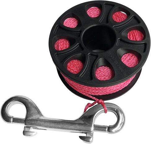 SM SunniMix Scuba Diving Reel Dive Reel Finger Spool Wreck Cave Reel Nylon Line Stainless Hook Suitable for Underwater Navigation Exploration, Fluorescent Yellow in Saudi Arabia
