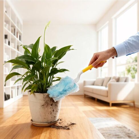 60 Count Heavy Duty Microfibre Dusters Duster Refills Disposable Cleaning Duster Kit Multi-Surface Dusters with 6 Handles for Cleaning Pet Hair Blinds Vents Home Furniture Ceiling Fan in Kuwait