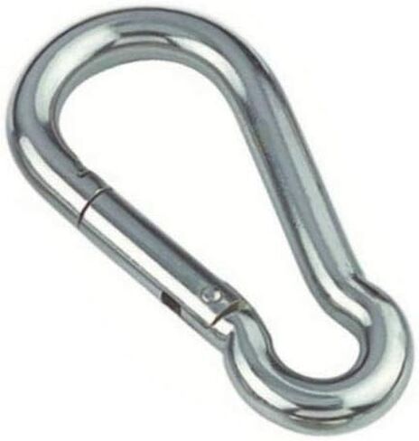 SBDs (Pack of 50) 3/8" (10 mm) Diameter, 4" Length. Galvanized Steel Carabiner – Clip Snap Hook -Spring Loaded Karabiner- in Kuwait