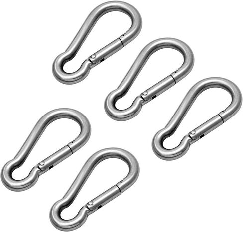 SBDs (Pack of 50) 3/8" (10 mm) Diameter, 4" Length. Galvanized Steel Carabiner – Clip Snap Hook -Spring Loaded Karabiner- in Kuwait