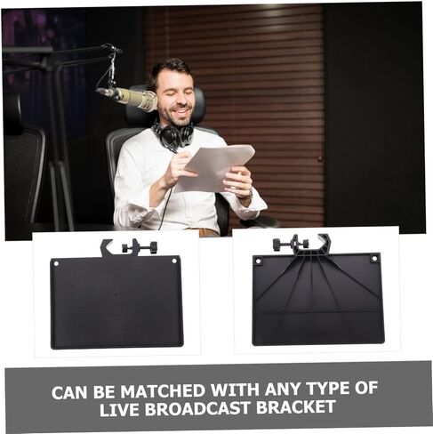 Toddmomy 2pcs Microphone Stand Tray Holder Durable Live Sound Card Rack Accessory with Raised Edges Easy Install for Broadcasting Singing and Recording Accessories Storage in Kuwait
