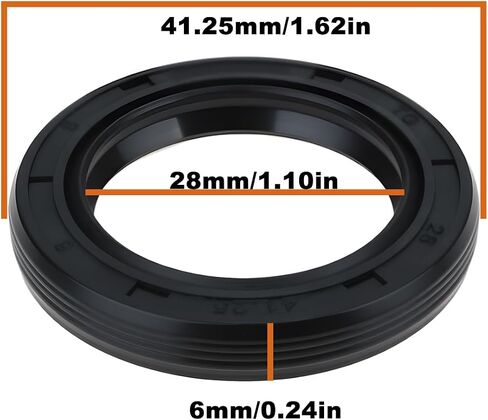 2Pcs Oil Seal 91202-ZM0-V31 Dual Lip Nitrile TG 28x41.25x6mm Compatible with Honda GCV135 GCV160 GCV190 GSV190 HRN216 Engines in Saudi Arabia