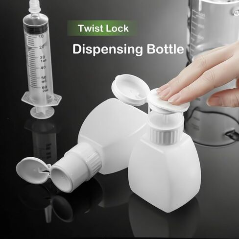 10 Pcs 8 oz Empty Plastic Alcohol Dispenser Push Down, Twist and Lock Alcohol Pump Dispenser Bottle, Nail Polish Remover Pump Easy Snap and Store, White in Kuwait