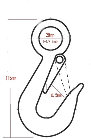 Stainless Steel 1-1/8" Eye Hook with Latch,electric Polished, Marine Grade in Kuwait
