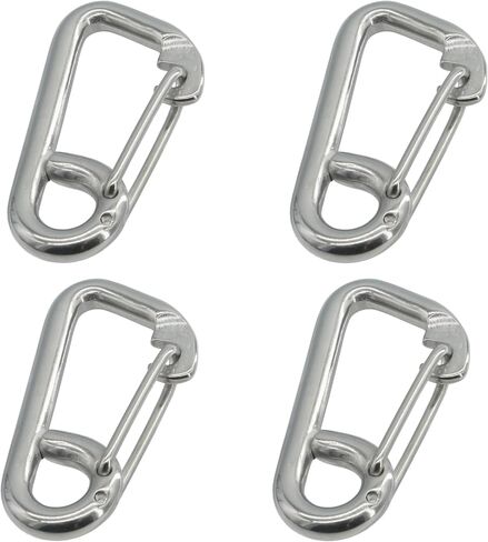 4-Pack 5/16 Inch Heavy Duty Snap Hook, 304 Stainless Steel Spring Clip for Boating, Marine, Garage, and Workshop Organization – Rustproof Utility Hardware in Kuwait