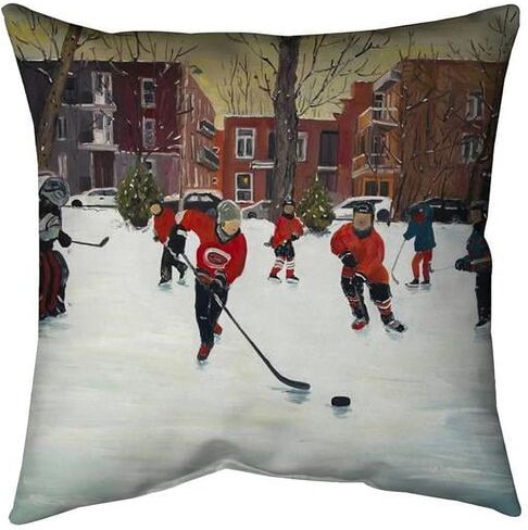 20 x 20 in. Young Hockey Players-Double Sided Print Indoor Pillow Cover in Kuwait
