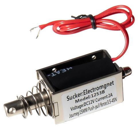 DC12V 2A Push Pull Solenoid Actuator,65N Force 20mm Stroke Electromagnet,for Automotive Systems, Home Appliances, HVAC Control and Industrial Locking Mechanisms in Kuwait
