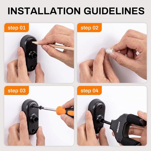 AODSK 3 Pack Auto Lock Guitar Wall Mounts, Black Universal Guitar Wall Hangers for Acoustic Electric Guitar, Ukulele, Bass, Banjo, Mandolin, Secure Guitar and Other Holder Accessories for Home Studio in Kuwait
