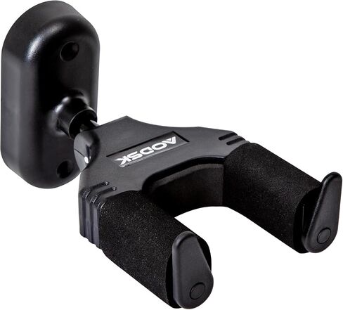 AODSK 3 Pack Auto Lock Guitar Wall Mounts, Black Universal Guitar Wall Hangers for Acoustic Electric Guitar, Ukulele, Bass, Banjo, Mandolin, Secure Guitar and Other Holder Accessories for Home Studio in Kuwait
