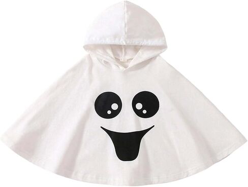 Toddler Baby Boys Girls Halloween Ghost Costume White Ghost Face Cloak Cape Halloween Cosplay Party Robe Outfit in Saudi Arabia