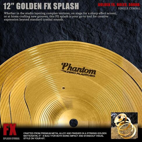 10" Spiral Stacker Cymbal – Alloy Effect Stack Cymbal for Drum Set in Kuwait