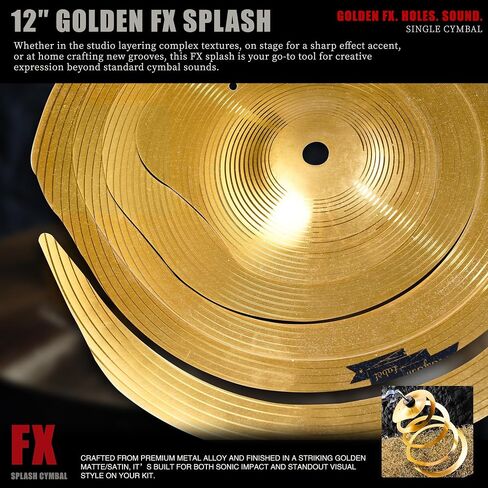10" Spiral Stacker Cymbal – Alloy Effect Stack Cymbal for Drum Set in Kuwait