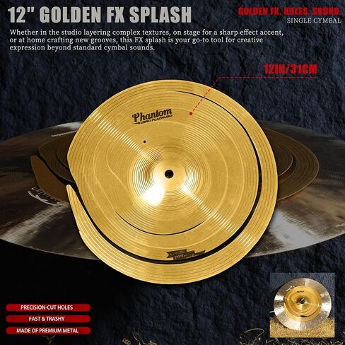 10" Spiral Stacker Cymbal – Alloy Effect Stack Cymbal for Drum Set in Kuwait
