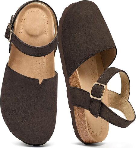 Ecetana Womens Sonchals 2025 Summer Summer Angy Flats Ene Flats مريحة في سد الفلين أحذية المشي غير الرسمية in Kuwait