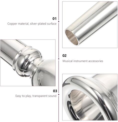 Cabilock Silver Plated Euphonium Mouthpiece Replacement, Brass Euphonium Accessory for Professional and Beginner Players, Small Size Instrument Part for Concert and Practice Use in Kuwait