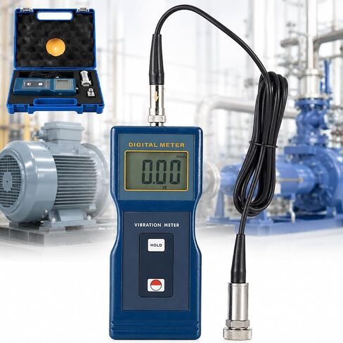 TsoLay Digital Vibration Meter, Handheld Vibrometer with Piezoelectric Ceramic Sensor, Velocity 0.01-199.9 mm/s, ±5% Accuracy, Vibration Analyzer Tester for Motors, Engines, HVAC and Fans in Kuwait