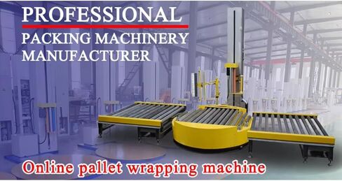 Automatic Pallet Stretch Wrapping Machine PLC Controlled Industrial Shrink Wrap Machine for Manufacturing Warehouse End of Line Packaging System for Workers in Saudi Arabia