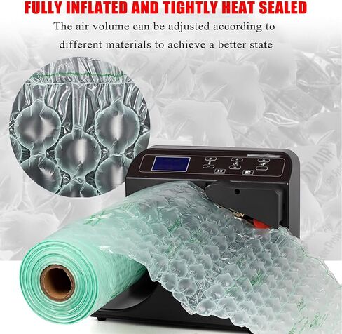 180W Automatic Wrap Machine, Adjustable Speed 8-15m/min for Inflatable Packaging, Ideals for Shipping and Packing Supplies in Kuwait