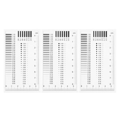 Cabilock 3pcs Plastic Concrete Crack Width Ruler High Precision Measuring Film Tool with Scale Lines for Accurate Flaw Detection in Industries in Kuwait