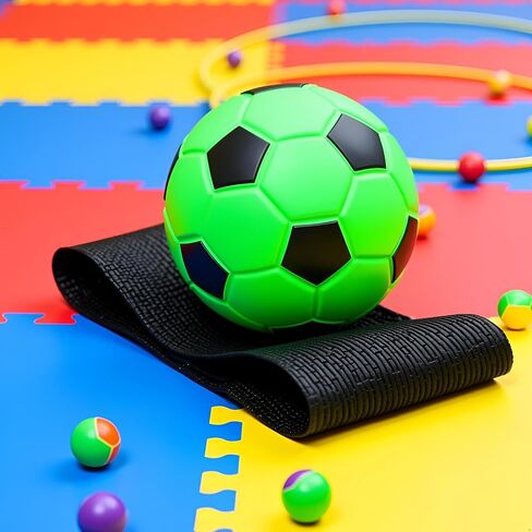 Green Wrist Return Ball Rubber Sport Ball with Wrist Strap and String Rebound Bouncy Balls Wrist Rebound on Elastic String Exercise Play, Sports Reaction Balls in Kuwait