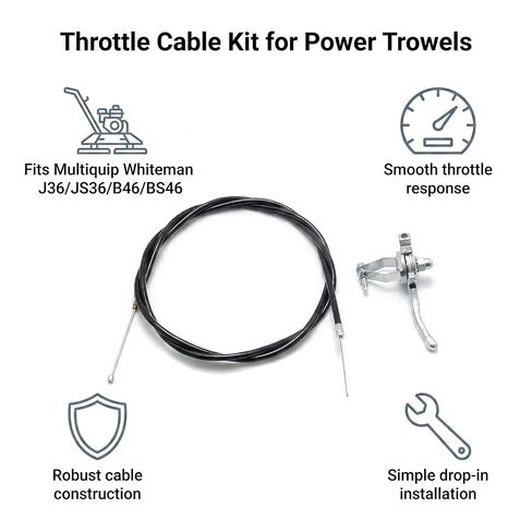SYOWADA 21243 Throttle Cable Kit, Throttle Control Cable Kit, Replacement for Multiquip-Whiteman J36, JS36, B46, BS46 Trowel Machines in Kuwait