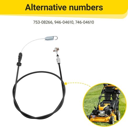 طقم كابل التحكم بالشفرة 753-08266، يناسب CUB Cadet: CC760, CC760ES | متوافق مع جزازات MTD، Craftsman، Troy-Bilt Walk Behind Mowers، يناسب الموديلات: CX 33 بوصة، CC760ES، TBWC33XP، CC760، قطع واسعة 33 بوصة in Kuwait