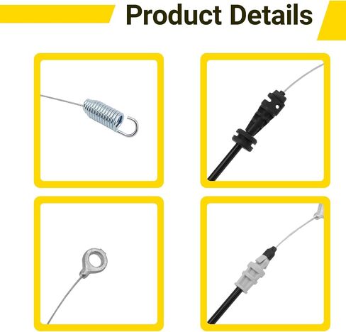 طقم كابل التحكم بالشفرة 753-08266، يناسب CUB Cadet: CC760, CC760ES | متوافق مع جزازات MTD، Craftsman، Troy-Bilt Walk Behind Mowers، يناسب الموديلات: CX 33 بوصة، CC760ES، TBWC33XP، CC760، قطع واسعة 33 بوصة in Kuwait