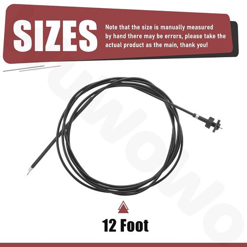 12 Foot Control Cable Compatible with Re-mote Drain Plug Baitwells Livewells and Ballast Configurations in Kuwait