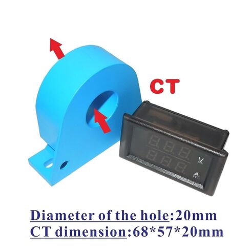 1 قطعة YB28VA رقمي تيار مستمر الفولتميتر 100 فولت-600 فولت + الاستشعار (DC500A ، DC0-100V (أحمر-أحمر)) in Saudi Arabia