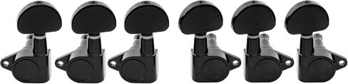 Musiclily Basic R15A 3R3L 15:1 Ratio Full Sealed Machine Heads Tuners Tuning Pegs Keys with Half Moon Button Right Angle Screw for Acoustic Electric Guitar, Chrome in Kuwait