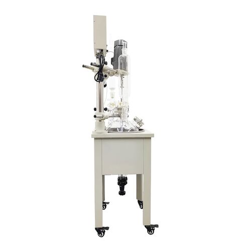 10L Single Layer Glass Reactor Distillation Mixer 110V | 2000W Heating, RT-200℃±0.2℃. 304 SS Bath, GG17 Flask, PTFE Seal, Dual Display, 1.5L Funnel, Vacuum -0.098Mpa in Kuwait