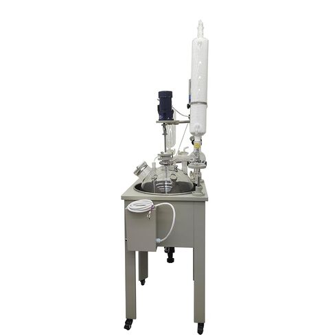 30L Single Layer Glass, Reactor RT-200°C 110V with PTFE Seal | 304 stainless steel bath with 2000W heating, GG17 glass, Vacuum level ≥－0.1Mpa, for chemical & laboratory R&D. in Kuwait