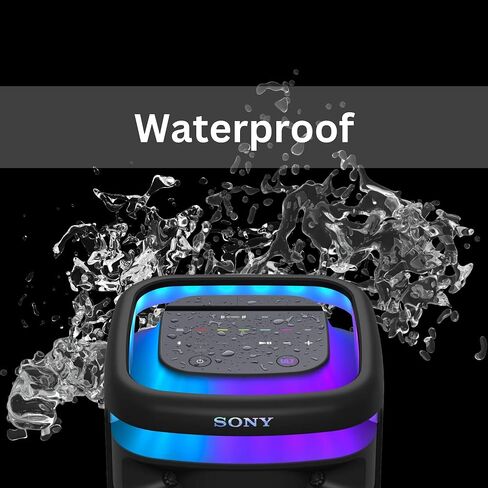 Sony ULT Tower 10 Party Speaker (Black) Bundle with Wired Unidirectional Dynamic Microphone with 10 Feet Cable (Black) in Kuwait