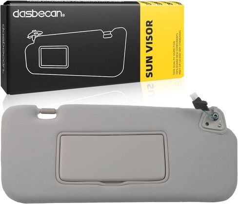 Dasbecan اليسار جانب السائق Sun Visor مع ضوء متوافق مع نيسان مورانو 2009 2010 2011 2012 2013 2014 Gray 96401-1AA1B in Kuwait