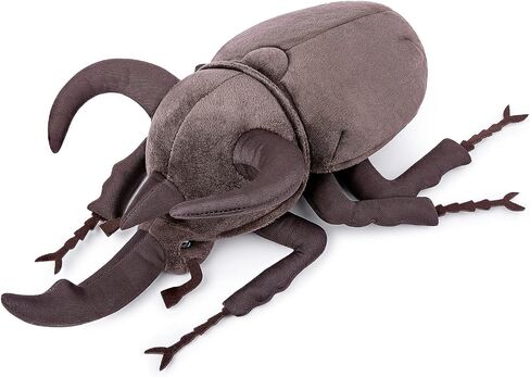 ZHONGXIN MADE Simulation Atlas Beetle Stuffed Plush Toy - 10" Realistic Chalcosoma Atlas Animal Insect Beetle, Soft Crustaceans Animals Model, Unique Beetle Toys Model Dolls Gifts for Kids in Saudi Arabia