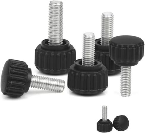 10 قطعة m6/0.24 "x25/0.98" مقبض قبضة-متري ذكر الموضوع مخرش لقط المقابض قبضة الإبهام المسمار على نوع البلاستيك الخيوط اليد بولت المقابض الأسود. in Kuwait