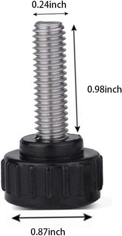 10 قطعة m6/0.24 "x25/0.98" مقبض قبضة-متري ذكر الموضوع مخرش لقط المقابض قبضة الإبهام المسمار على نوع البلاستيك الخيوط اليد بولت المقابض الأسود. in Kuwait