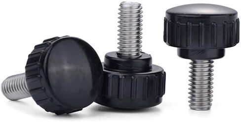 10 قطعة m6/0.24 "x25/0.98" مقبض قبضة-متري ذكر الموضوع مخرش لقط المقابض قبضة الإبهام المسمار على نوع البلاستيك الخيوط اليد بولت المقابض الأسود. in Kuwait