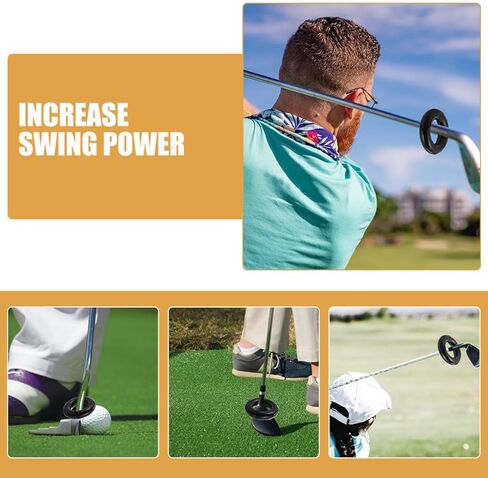 2pcs Golf Swing Weight Donut Training Ring, Black Weighted Golf Practice Tool for Swing Warm-up and Strength Training in Kuwait