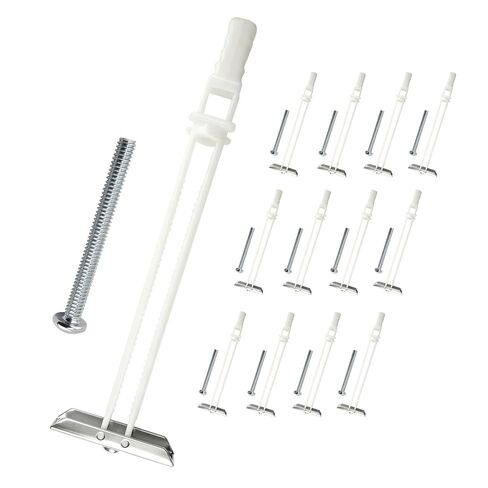 Heavy Duty Drywall Anchor Bolts Kit – 1/4"-20 with Included Bolts, Holds 270lbs Each in 1/2" Drywall, Ideal for TV Mounting & Shelves, Hollow Wall Anchors, 12 Packs in Kuwait