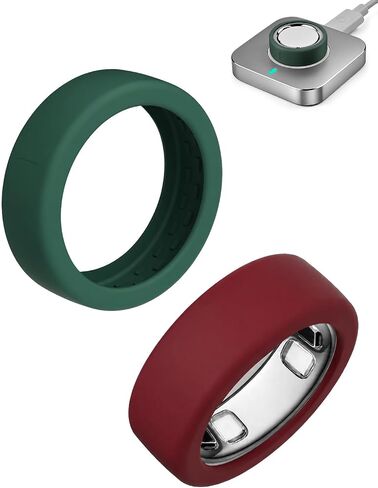 غطاء مكون من قطعتين لحلقتنا Oura Ring Gen 5، ملحقات حلقة ذكية رفيعة للغاية ومضادة للخدش من السيليكون المرن لحلقتنا Oura 5 in Kuwait